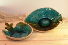 סטודיו בר, כלי הגשה מקרמיקה – קערה דגם דג טורקיז