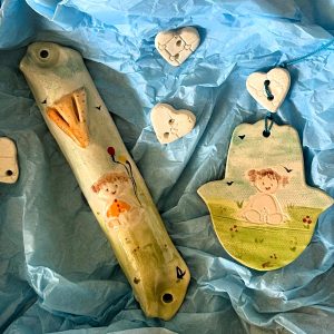 סט חמסה ובית מזוזה מקרמיקה לחדר ילדים - סטודיו בר